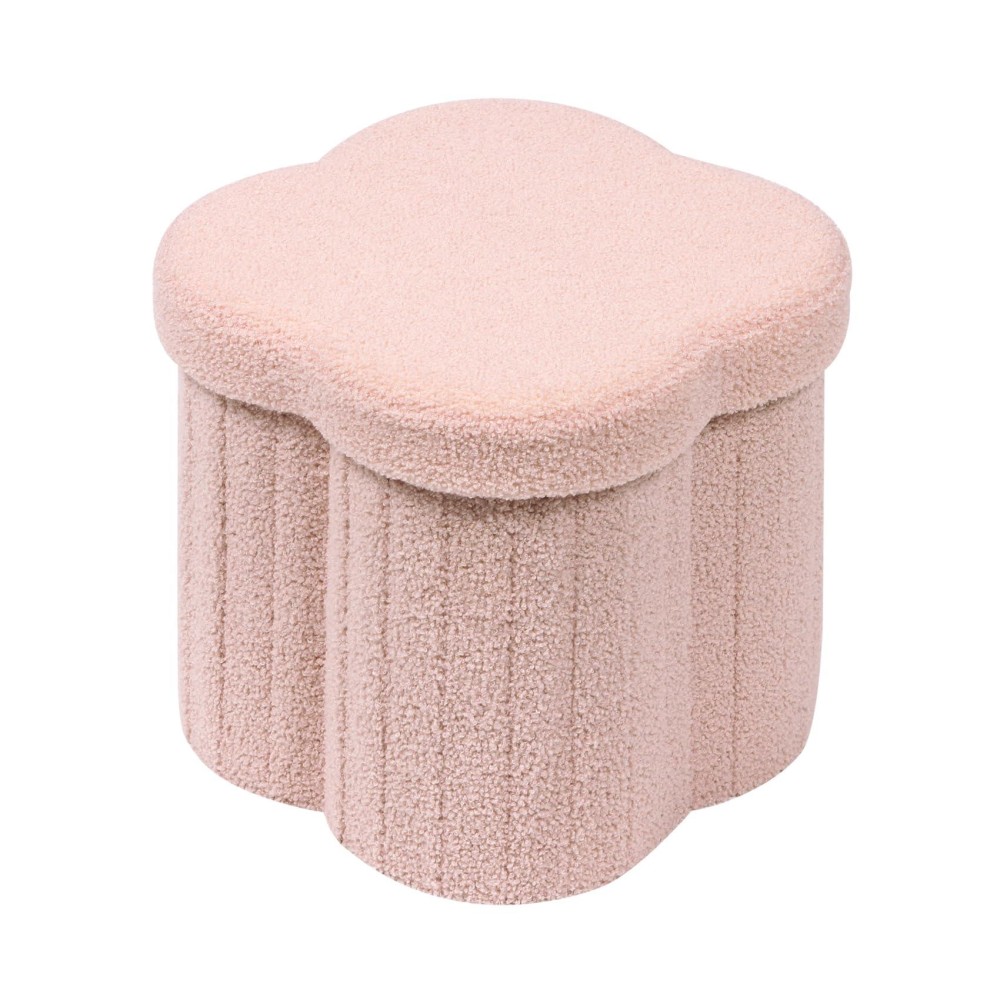 B Fsobeiialeo Storage Ottoman Cube Flowers Shaped Ottomans With Storage Foot Stool Footrest For Lving Room Boucle Ottoman Seat