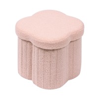 B Fsobeiialeo Storage Ottoman Cube Flowers Shaped Ottomans With Storage Foot Stool Footrest For Lving Room Boucle Ottoman Seat