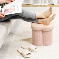 B Fsobeiialeo Storage Ottoman Cube Flowers Shaped Ottomans With Storage Foot Stool Footrest For Lving Room Boucle Ottoman Seat