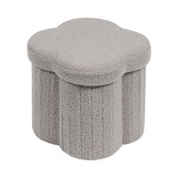 B Fsobeiialeo Storage Ottoman Cube Flowers Shaped Ottomans With Storage Foot Stool Footrest For Lving Room Boucle Ottoman Seat