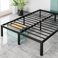King Size Metal Platform Bed Frame - 14 Inch, Under Bed Storage Space, Simple And Sleek Design, Easy Assembly, No Box Spring Needed, Black
