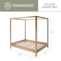 American Furniture Classics Full Size Canopy Bed with Raised Platform