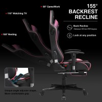 Gtracing Gaming Chair With Footrest Speakers Video Game Chair Bluetooth Music Heavy Duty Ergonomic Computer Office Desk Chair C