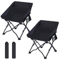 Wgos Camping Chair, Folding Chair, Lightweight Compact Chair, Backpacking Chair, Collapsible Chairs, Portable W/Carry Bag And Shoulder Strap (2-Pack)