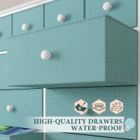 Enhomee Dresser Dresser For Bedroom With 12 Drawers Tall Dresser With Wooden Top And Metal Frame Fabric Bedroom Dressers Ch