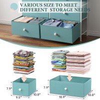 Enhomee Dresser Dresser For Bedroom With 12 Drawers Tall Dresser With Wooden Top And Metal Frame Fabric Bedroom Dressers Ch