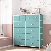 Enhomee Dresser Dresser For Bedroom With 12 Drawers Tall Dresser With Wooden Top And Metal Frame Fabric Bedroom Dressers Ch