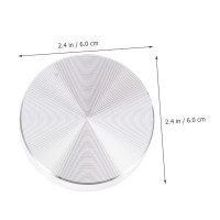 Cabilock 4pcs Round Aluminum Cake Round Aluminum Circle disc Glass Tops Adapter Aluminum Round disc Glass Table mounting disc Glass Tea Tables Adapter Round Labels CD Aluminum Alloy Billet