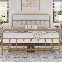 Yaheetech Classic Metal Platform Bed Frame Mattress Foundation With Victorian Style Ironart Headboardfootboardunder Bed Stora