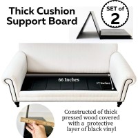 Evelots Sofacouch Support For Sagging Cushions Set Of 2Extra Thick Sturdy Pressed Wood66 Inches Longeasy To Clean Black Vin