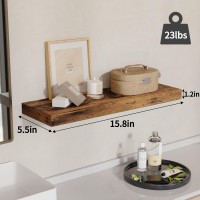 Fixwal 158In Floating Shelves Rustic Wood Finish Wall Shelves Set Of 4 Shelves For Wall Decor With Invisible Brackets For Ba