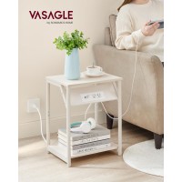 Vasagle End Table With Charging Station Set Of 2 Small Side Tables For Living Room Bedroom Nightstand With Outlets And Usb P