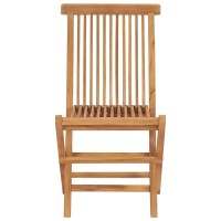 vidaXL Folding Patio Chairs 4 pcs Solid Teak Wood 315442