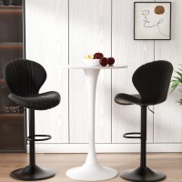 Nalupatio Bar Stools Set Of 2 Modern Swivel Bar Chairs Barstools Counter Height With High Backrest Easy 35 Minute Assembly Fo