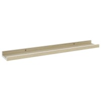 vidaXL Set of 2 Wall Shelves ModernStyle Dcor with Durable MDF Construction 236x35x12 White and Sonoma Oak Assembly