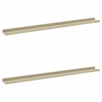 vidaXL Wall Shelves 2 pcs White and Sonoma Oak 394x35x12