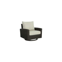 Progressive Furniture I743-Ct/Sf/Sw Tahiti Wicker Outdoor Seating Set Mahogany Graybeige, Brown/Gray-Beige
