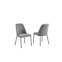 Dark Gray polar fleece chairs SET OF 2