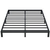 Maenizi King Size Bed Frame No Box Spring Needed, 8 Inch Heavy Duty King Platform Bed Frame Support Up To 3000 Lbs, Easy Assembly, Noise Free, Black