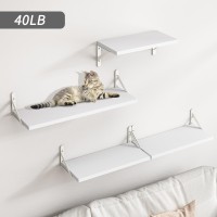 Ygeomer Floating Shelves For Wall White Wall Shelves Different Sizes Wall Mounted Wood Shelf For Living Room Bathroom Bedroo