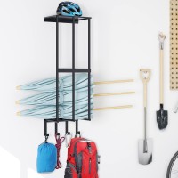 Camping Chair Wall Storage For Garage Metal Camping Chair Storage Rack Wall Holder Floating Shelf 4 Hooks Stainless Steel B