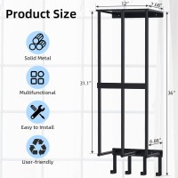 Camping Chair Wall Storage For Garage Metal Camping Chair Storage Rack Wall Holder Floating Shelf 4 Hooks Stainless Steel B