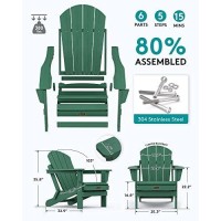 Serwall Folding Adirondack Chair Outdoor Adirondack Chairs Weather Resistant Patio Chair Weather Resistant For Patio Deck Garden