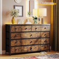 Enhomee Dresser With 13 Drawers Dresser Tv Stand For 55 Tv Long Dresser For Bedroom Large Dressers Chest Of Drawers For Bed