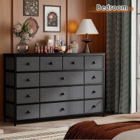 Enhomee Dresser Tv Stand For 55 Tv With 13 Drawers Wide Dresser For Bedroom Large Dressers Chest Of Drawers For Bedroom Li