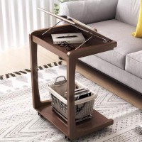 KOWJIFH Wood Coffe Tables Side Table Sofa Tables Bedside Table Casual Reading Table Utility Shelve Furniture Storage Table Mobile Tables Dining Table Computer Desk Book Tables Home Decor Couch Table