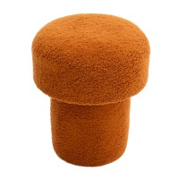 Dekorist Mushroom Pouf, Bean Bag Pouffe Home Decor Extra Seating Floor Cushion, Comfortable Mushroom Foot Rests For Living Room, Bedroom, Indoor, 40X40X42H Cm, Terracotta