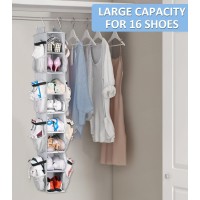 Sleeping Lamb 8 Shelves Hanging Shoe Rack Hanger Narrow Hanging Shoe Organizer For Closet Storage Clothes Gloves Bags With 8