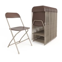 Flash Furniture Hercules Series Plastic Folding Chair Brown 20 Pack 650Lb Weight Capacity Comfortable Event Chairlightweigh