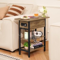 Yoobure End Table With Charging Station Flip Top Side Table With Usb Ports And Outlets Sofa Couch Table Bedside Table For Livi