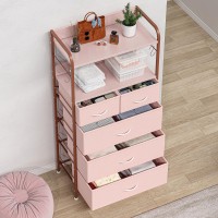 Jojoka Dresser For Bedroom With 5 Drawers Dressers Chests Of Drawers For Hallway Entryway Storage Organizer Unit With Fabri