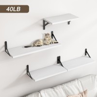 Ygeomer Floating Shelves For Wall Rustic White Wall Shelves Different Sizes Wall Mounted Wood Shelf For Living Room Bathroom