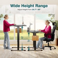 Smug Standing Desk Adjustable Height Electric Sit Stand Up Down Computer Table 40X24 Inch Ergonomic Rising Desks For Work Offi