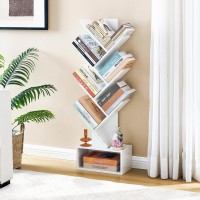 Hoctieon 6 Tier Tree Bookshelf Tall Bookcase With Drawer Freestanding Book Shelf Display Floor Standing Storage Shelf Book O