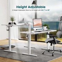 Smug Standing Desk Adjustable Height Electric Sit Stand Up Down Computer Table 40X24 Inch Ergonomic Rising Desks For Work Offi