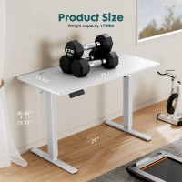 Smug Standing Desk Adjustable Height Electric Sit Stand Up Down Computer Table 40X24 Inch Ergonomic Rising Desks For Work Offi