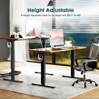 Smug Standing Desk Adjustable Height Electric Sit Stand Up Down Computer Table 48X24 Inch Ergonomic Rising Desks For Work Offi