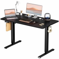 Smug Standing Desk Adjustable Height Electric Sit Stand Up Down Computer Table 48X24 Inch Ergonomic Rising Desks For Work Offi