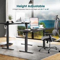 Smug Standing Desk Adjustable Height Electric Sit Stand Up Down Computer Table 48X24 Inch Ergonomic Rising Desks For Work Offi