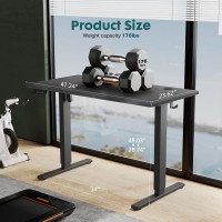 Smug Standing Desk Adjustable Height Electric Sit Stand Up Down Computer Table 48X24 Inch Ergonomic Rising Desks For Work Offi