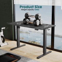 Smug Standing Desk Adjustable Height Electric Sit Stand Up Down Computer Table 55X24 Inch Ergonomic Rising Desks For Work Offi