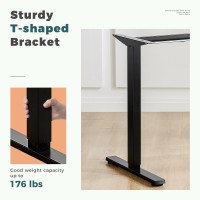 Smug Electric Standing Desk 55 X 24 Inch Rustic Brown Ergonomic Adjustable Desk Stand With Memory Preset Sit Stand Desk For