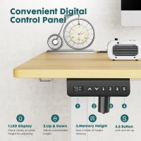 Smug Standing Desk Adjustable Height Electric Sit Stand Up Down Computer Table 63X24 Inch Ergonomic Rising Desks For Work Offi