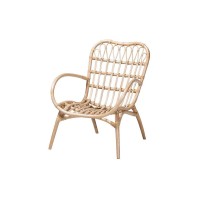 Baxton Studio Bajo Modern Bohemian Natural Brown Rattan Arm Chair