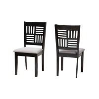 Baxton Studio Deanna Wood 2Piece Dining Chair Set