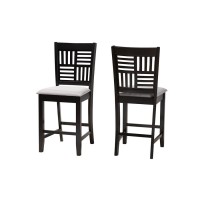 Baxton Studio Deanna Wood 2Piece Counter Stool Set